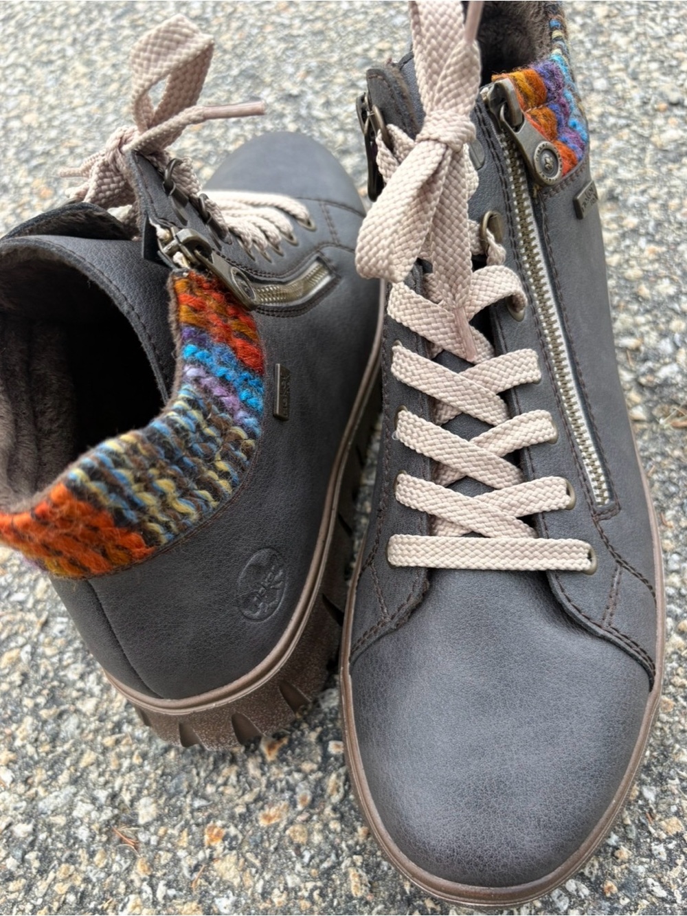 NWOB! Rieker N1305 HEIKE Women’s Water Resistant Boots,9.5,Basalt/Orange Multi - Picture 11 of 15